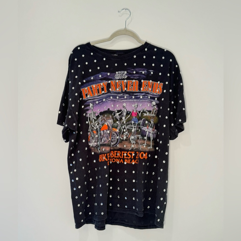 Vintage 2004 Oversized Bikefest Daytona Beach Diamond Tee